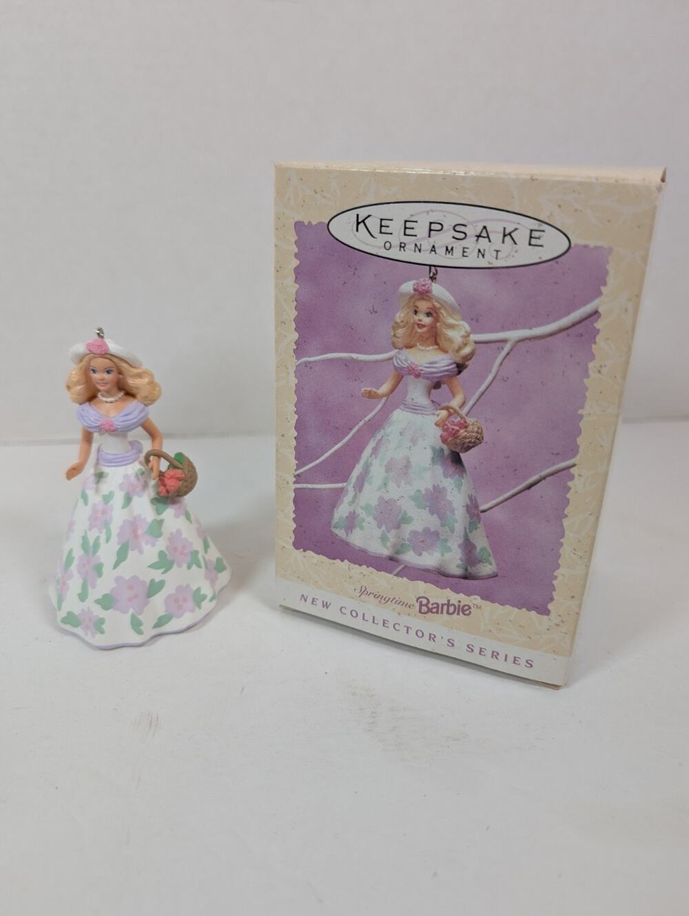 Vintage Hallmark Barbie Springtime Ornament 1995 MIB Keepsake Ornament